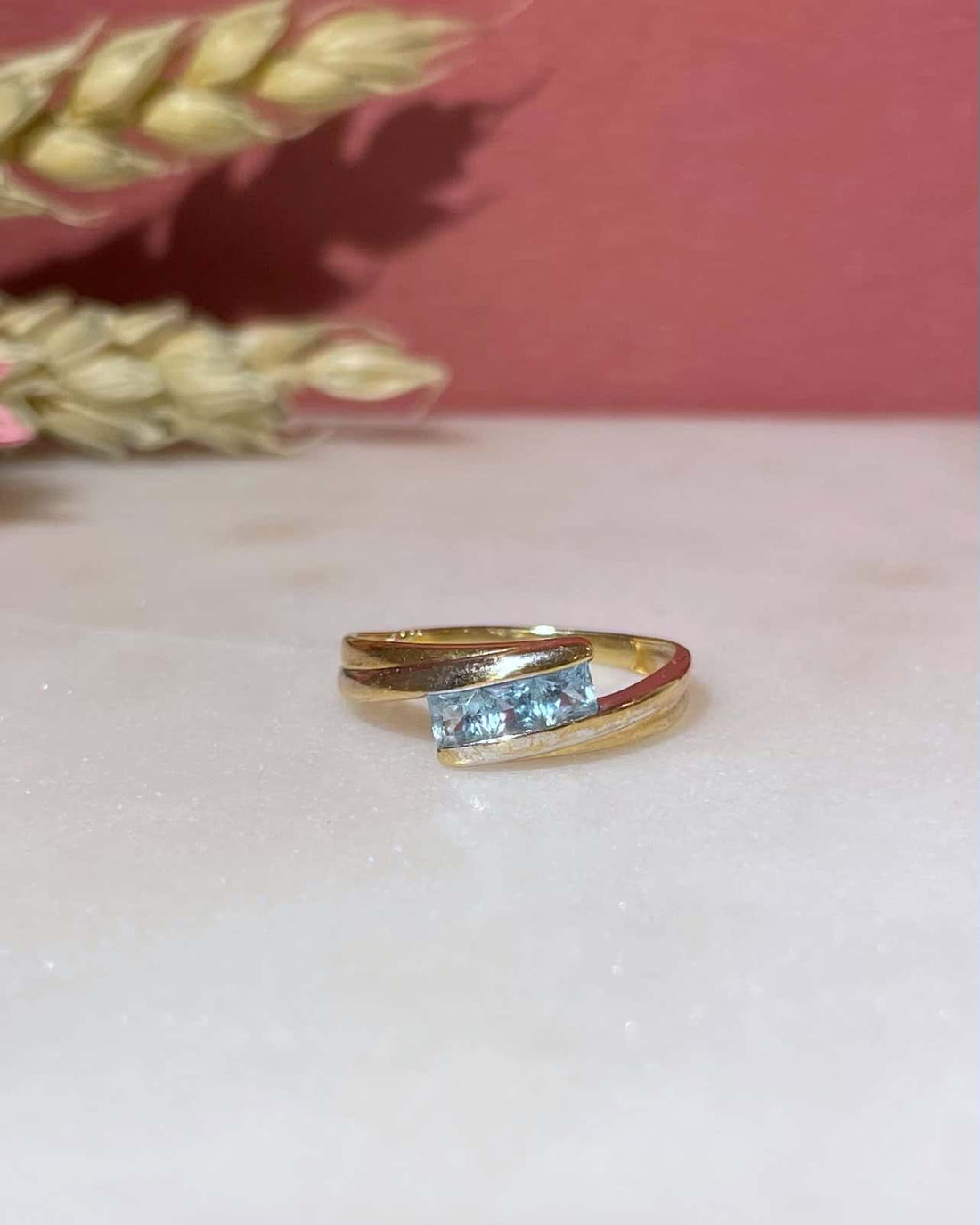 Pinky Topazes “Irina” Bangle Ring