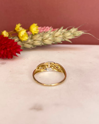Bague Jonc Vintage Diamants &quot;Colombe&quot; - Elliade Paris