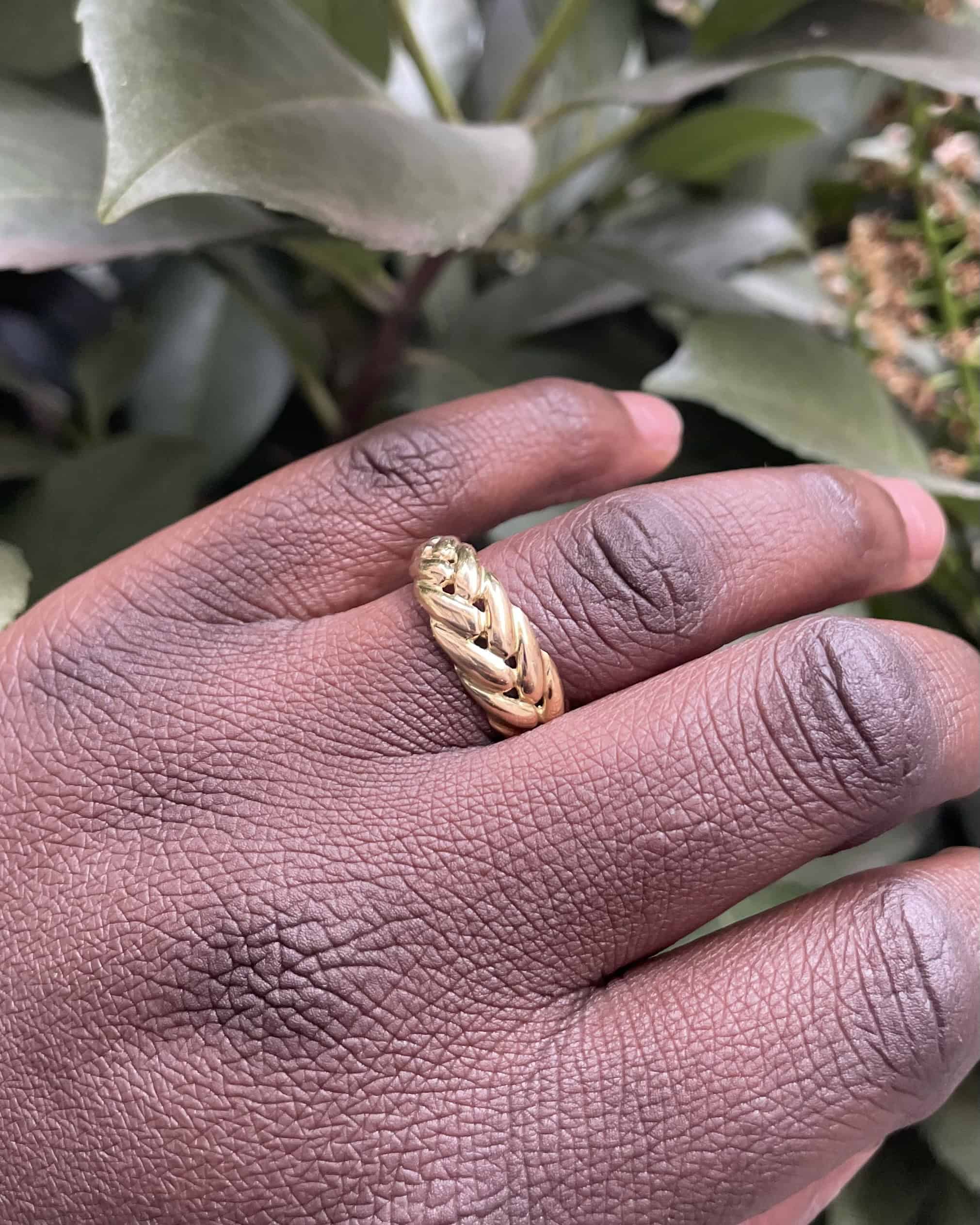 Bague Jonc Tressée Or 18 carats "Jonas"