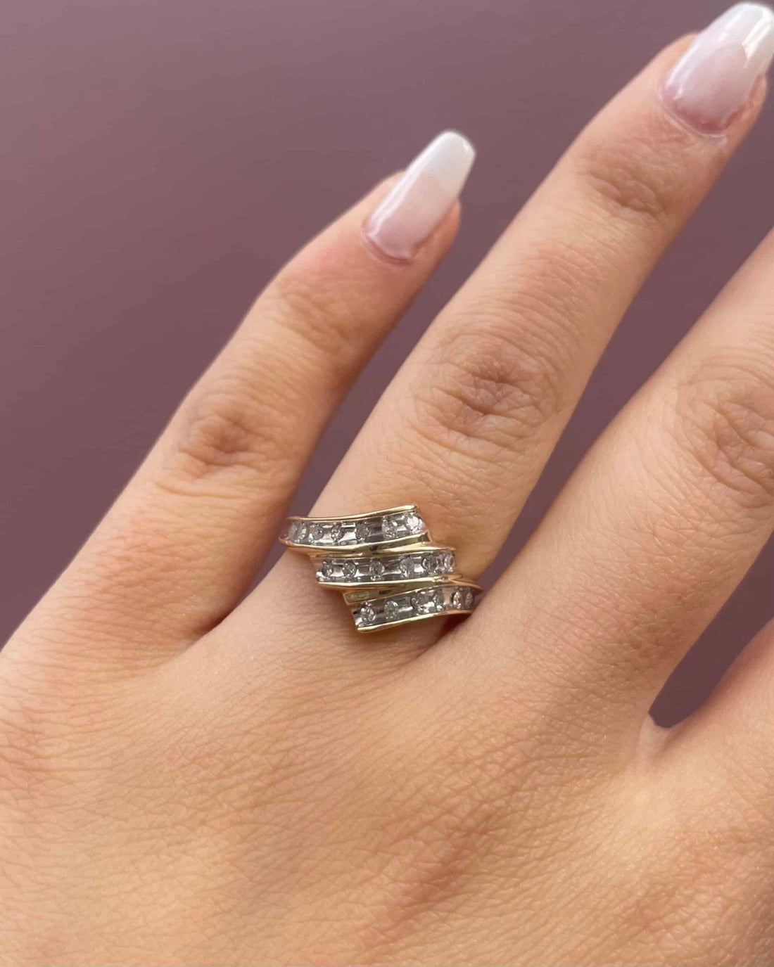 Bague Tourbillon 20 Diamants &quot;Maylis&quot; - Elliade Paris