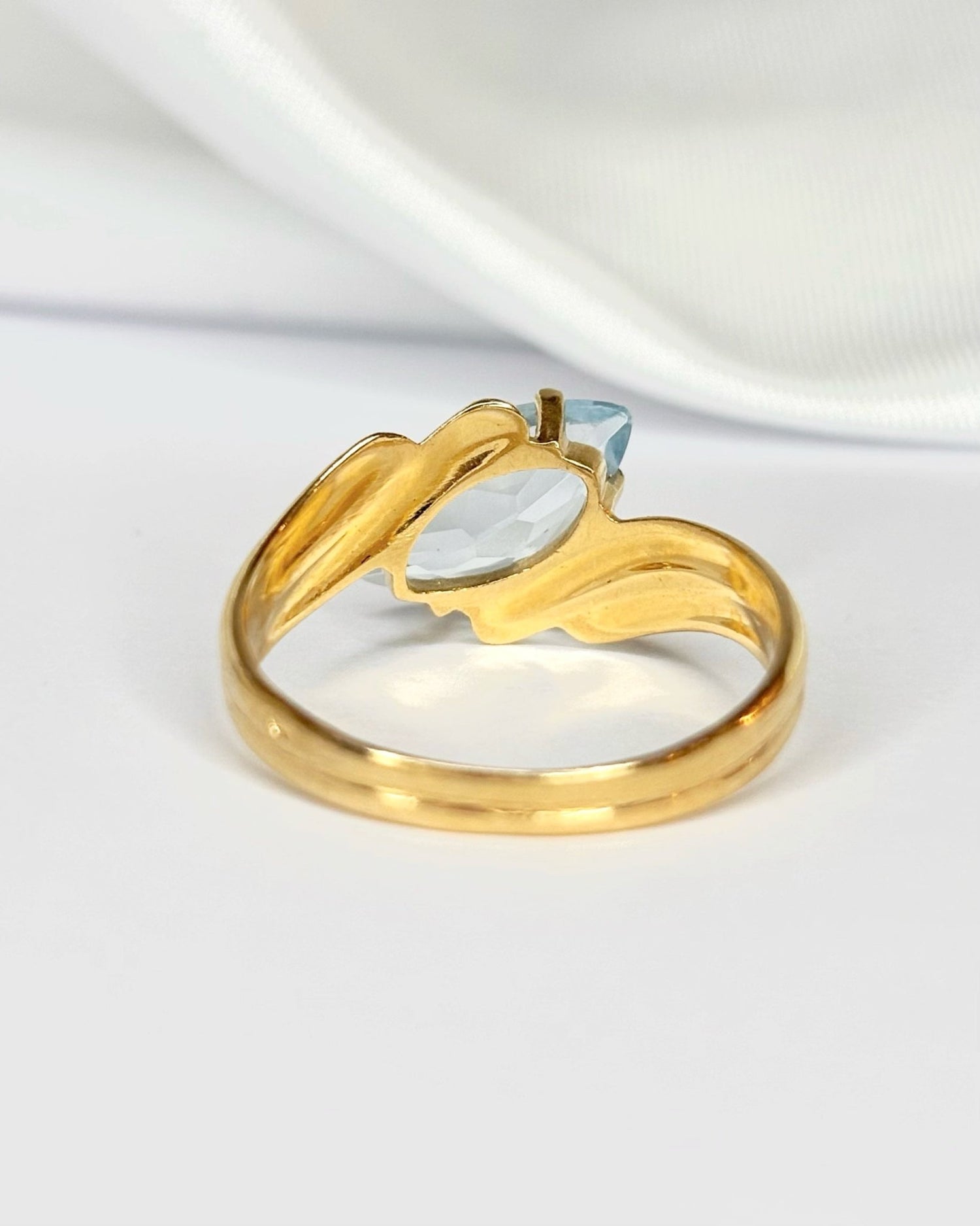 Bague Tourbillon Aigue - Marine 1.30 carat "Tiphaine" - Elliade Paris