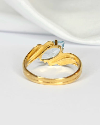 Bague Tourbillon Aigue - Marine 1.30 carat "Tiphaine" - Elliade Paris