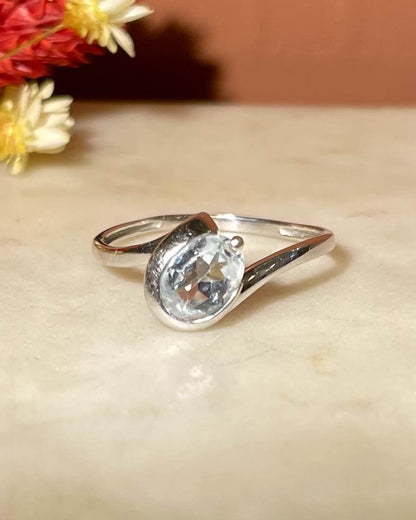 Bague Tourbillon Aigue - Marine &quot;Morgan&quot; - Elliade Paris