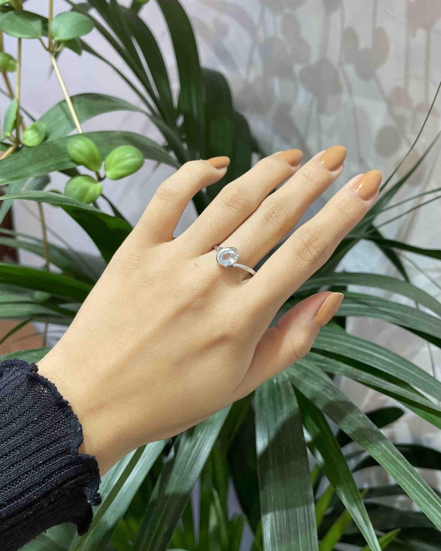 Bague Tourbillon Aigue - Marine &quot;Morgan&quot; - Elliade Paris