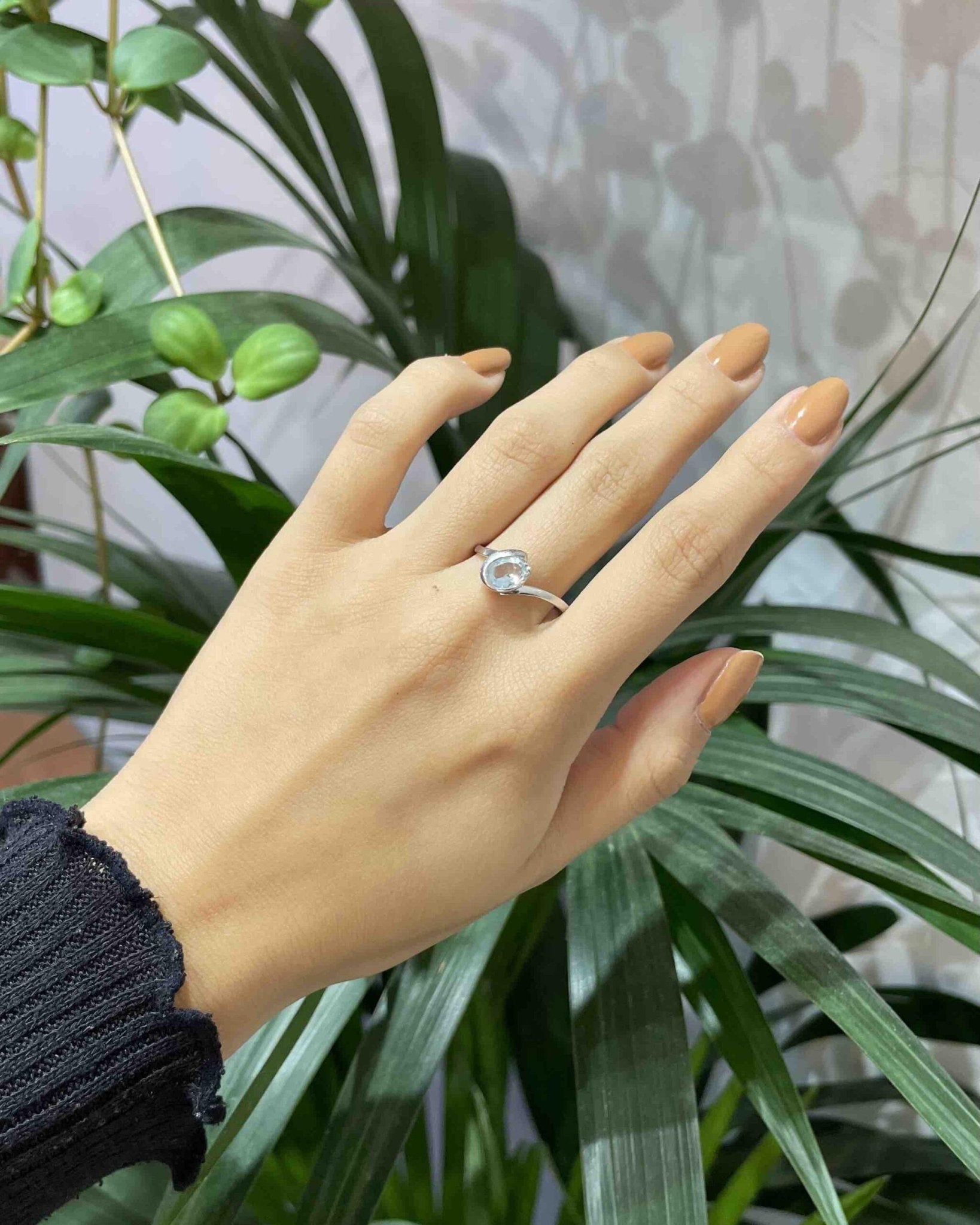 Bague Tourbillon Aigue - Marine &quot;Morgan&quot; - Elliade Paris