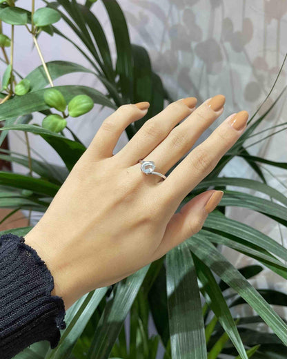 Bague Tourbillon Aigue - Marine &quot;Morgan&quot; - Elliade Paris