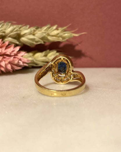 Bague Tourbillon Saphir 1 carat et Diamants &quot;Morganne&quot;