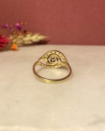 Bague Tourbillon Art - déco 15 Diamants &quot;Jianna&quot; - Elliade Paris