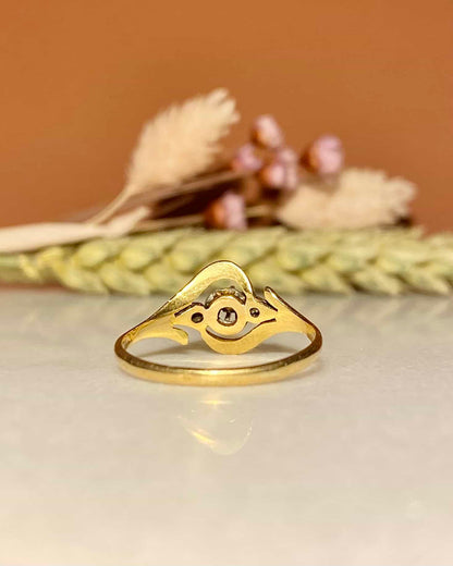 Bague Tourbillon Art - déco Diamant &quot;Cyrène&quot; - Elliade Paris