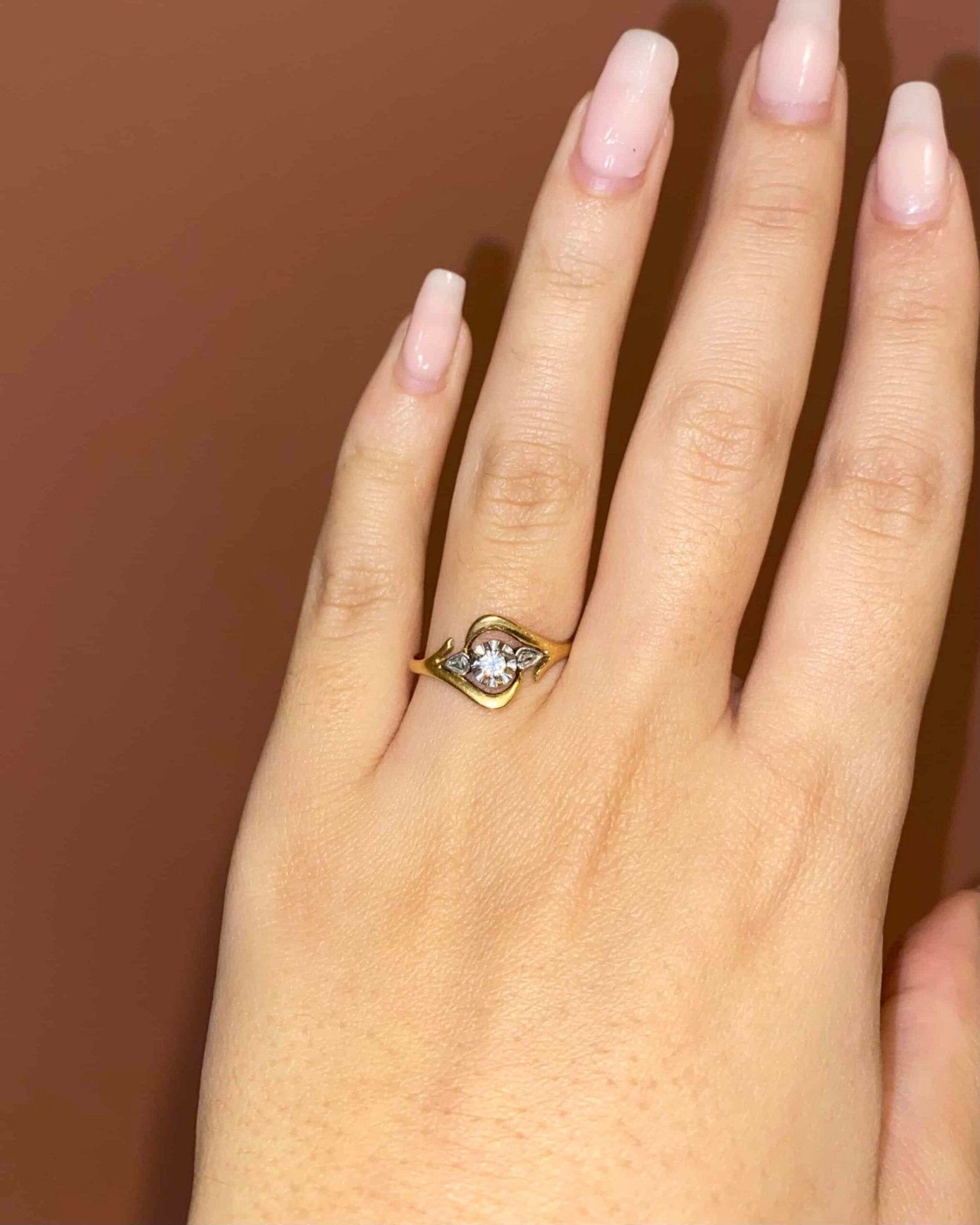 Bague Tourbillon Art - déco Diamant "Cyrène" - Elliade Paris
