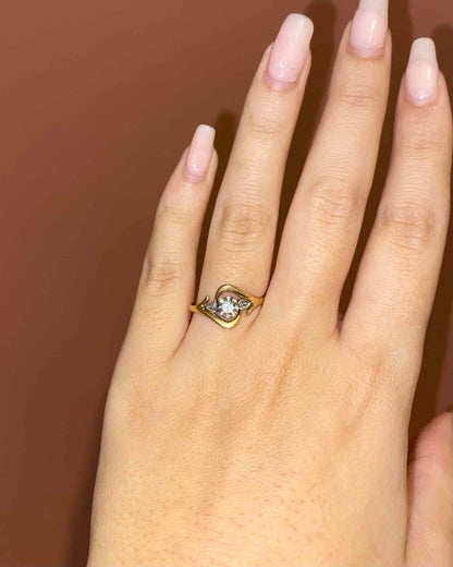 Bague Tourbillon Art-déco Diamant &quot;Cyrène&quot;