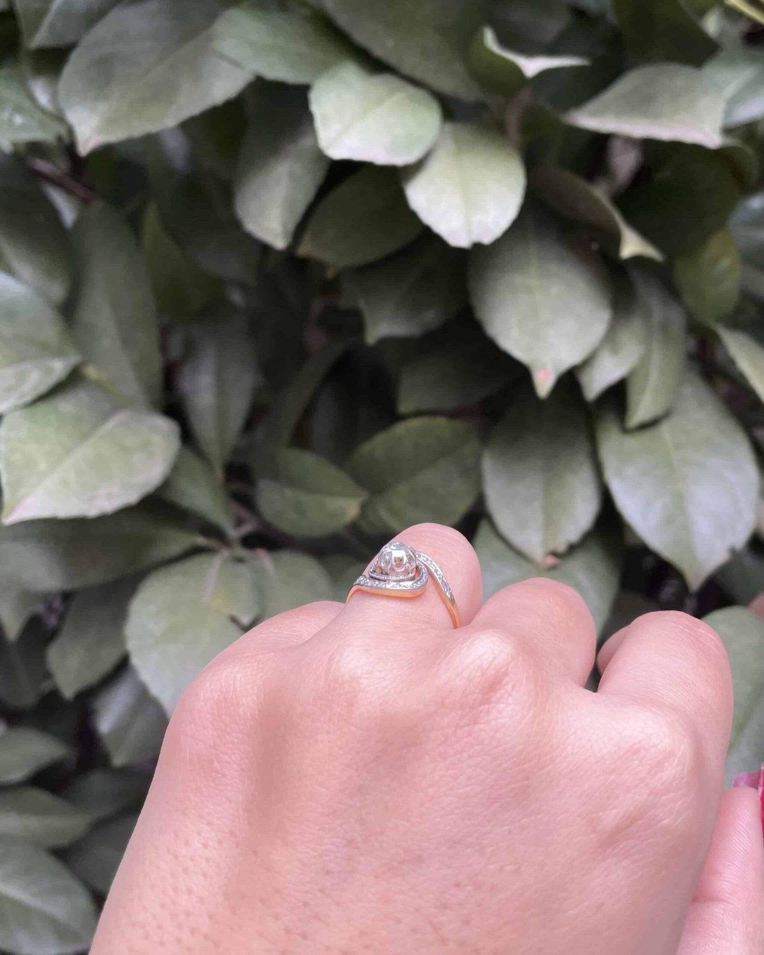 Bague Tourbillon Art - déco Diamants &quot;Crystal&quot; - Elliade Paris
