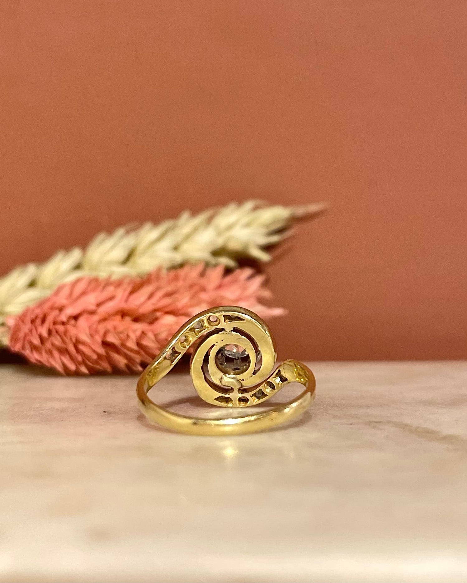 Bague Tourbillon Art-déco Diamants &quot;Crystal&quot;