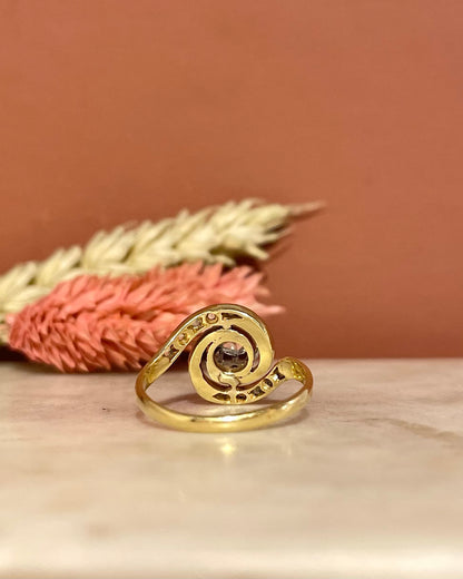 Bague Tourbillon Art-déco Diamants &quot;Crystal&quot;