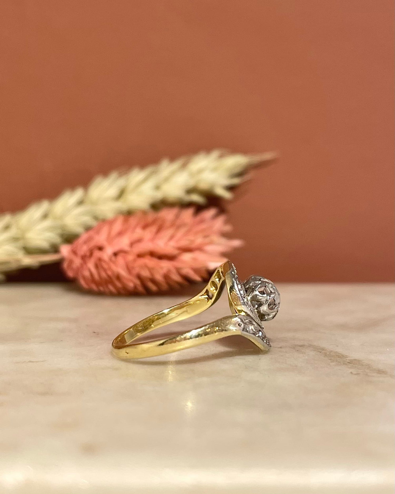 Bague Tourbillon Art-déco Diamants &quot;Crystal&quot;