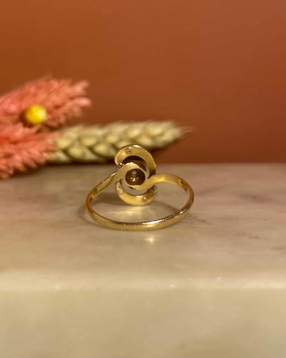 Bague Tourbillon Art - Nouveau Diamants &quot;Karina&quot; - Elliade Paris