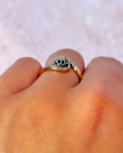 Bague Tourbillon Art Nouveau Diamants "Maïwen" - Elliade Paris