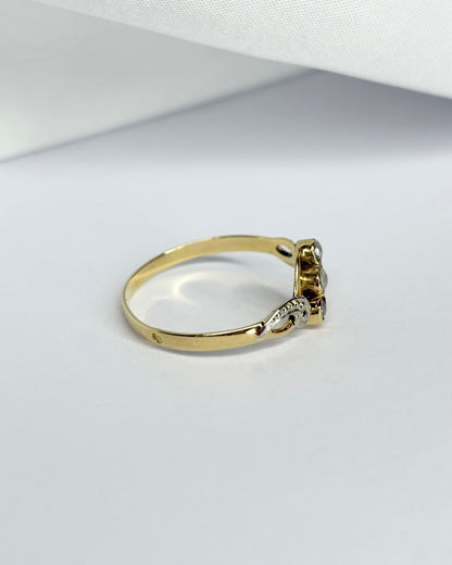 Bague Tourbillon Art Nouveau Perles &quot;Mélissande&quot; - Elliade Paris