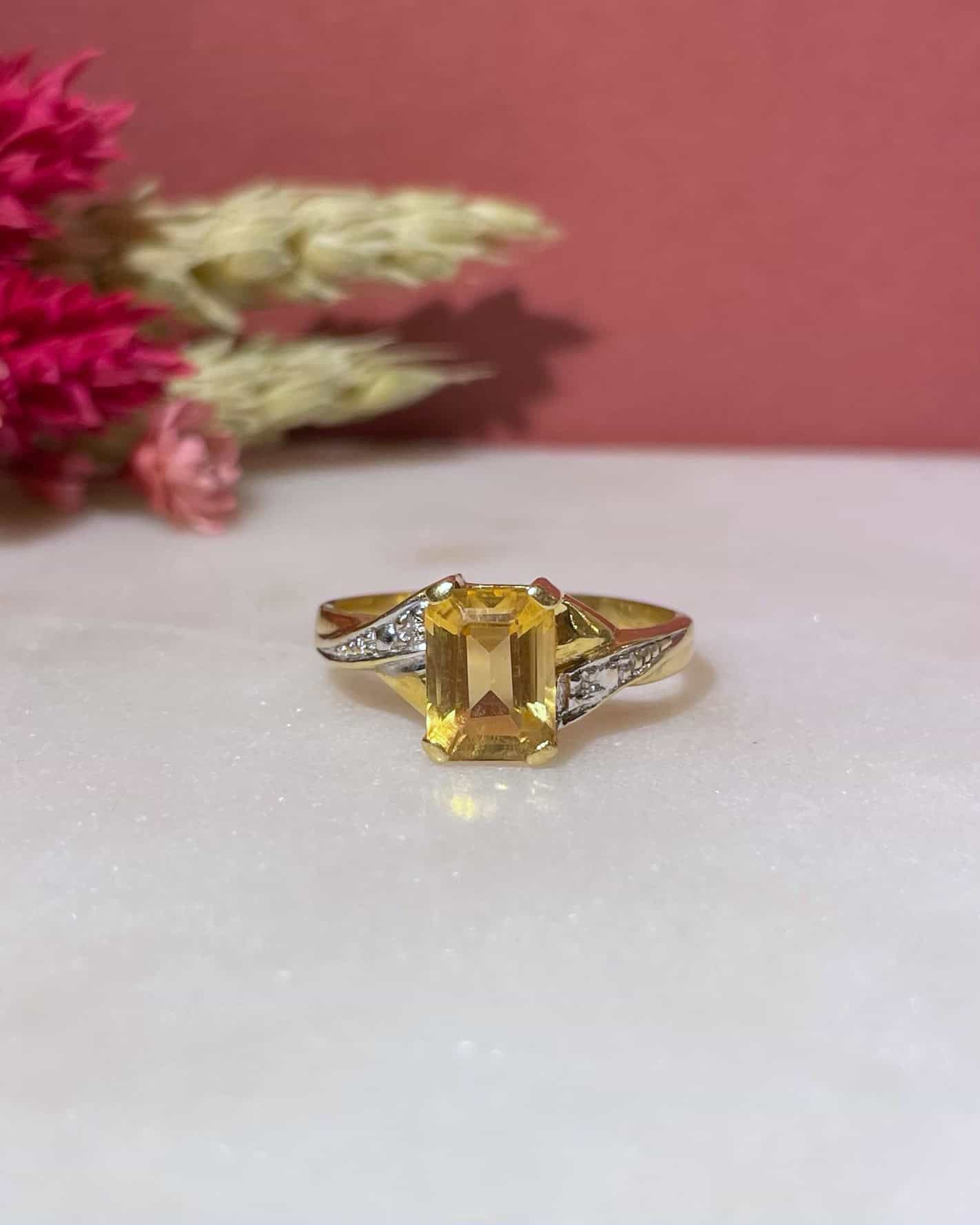 Bague Tourbillon Citrine 1.35 carat "Lenore" - Elliade Paris