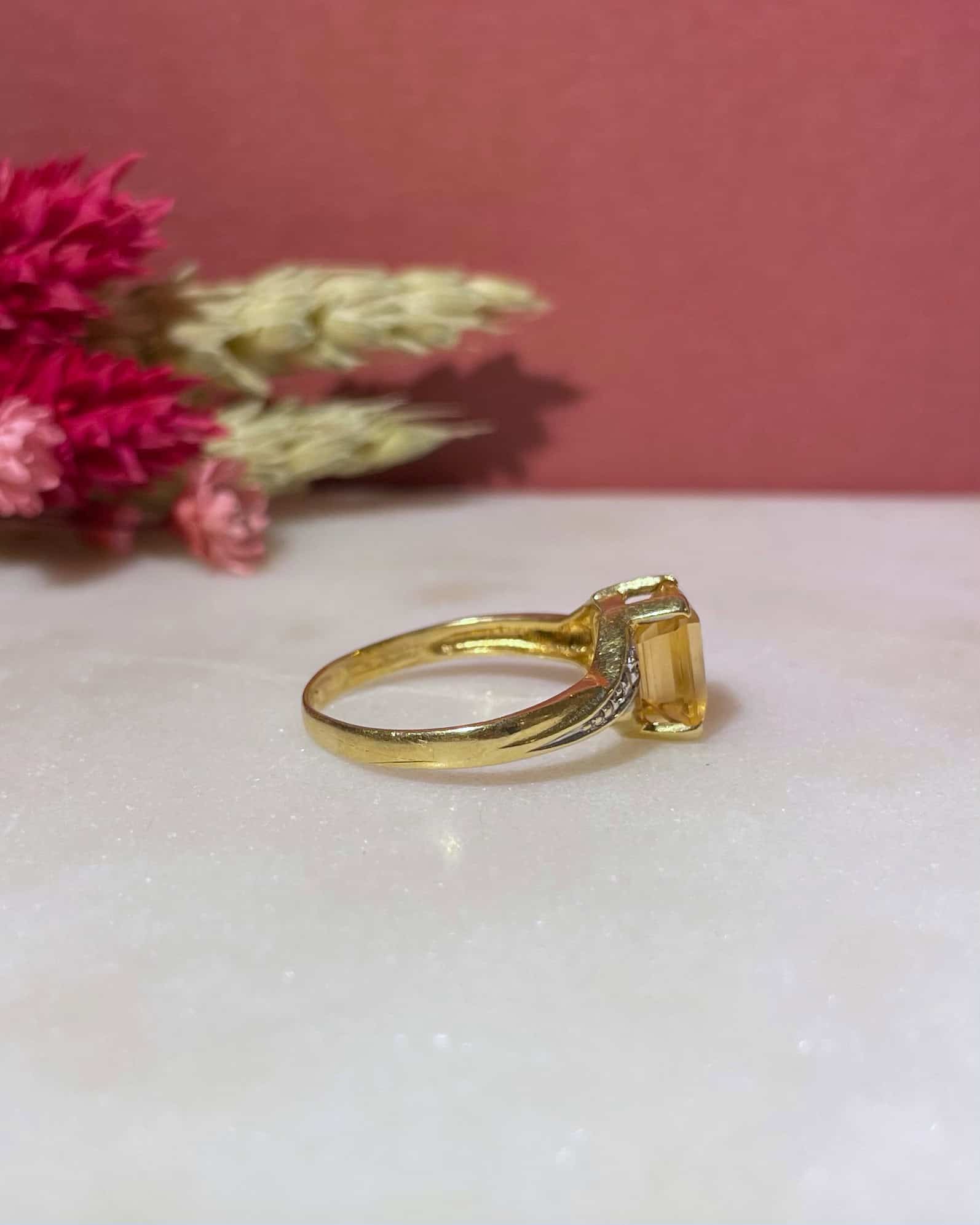 Bague Tourbillon Citrine 1.35 carat "Lenore" - Elliade Paris
