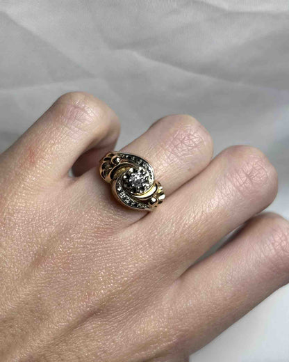 Bague Tourbillon Diamant &quot;Louise&quot; - Elliade Paris