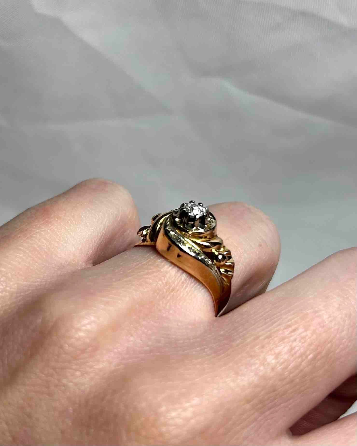 Bague Tourbillon Diamant &quot;Louise&quot; - Elliade Paris