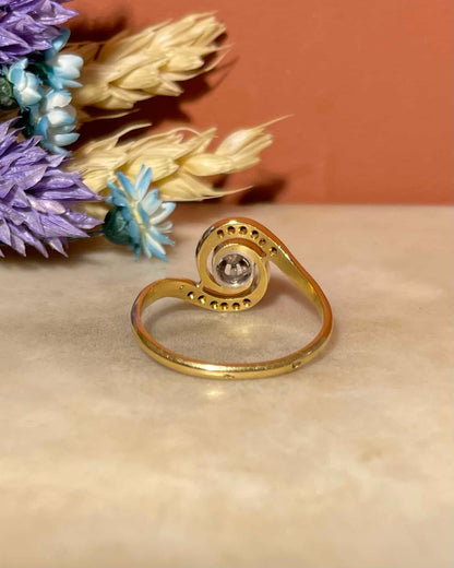 Bague Vintage Tourbillon 13 Diamants &quot;Astrid&quot;