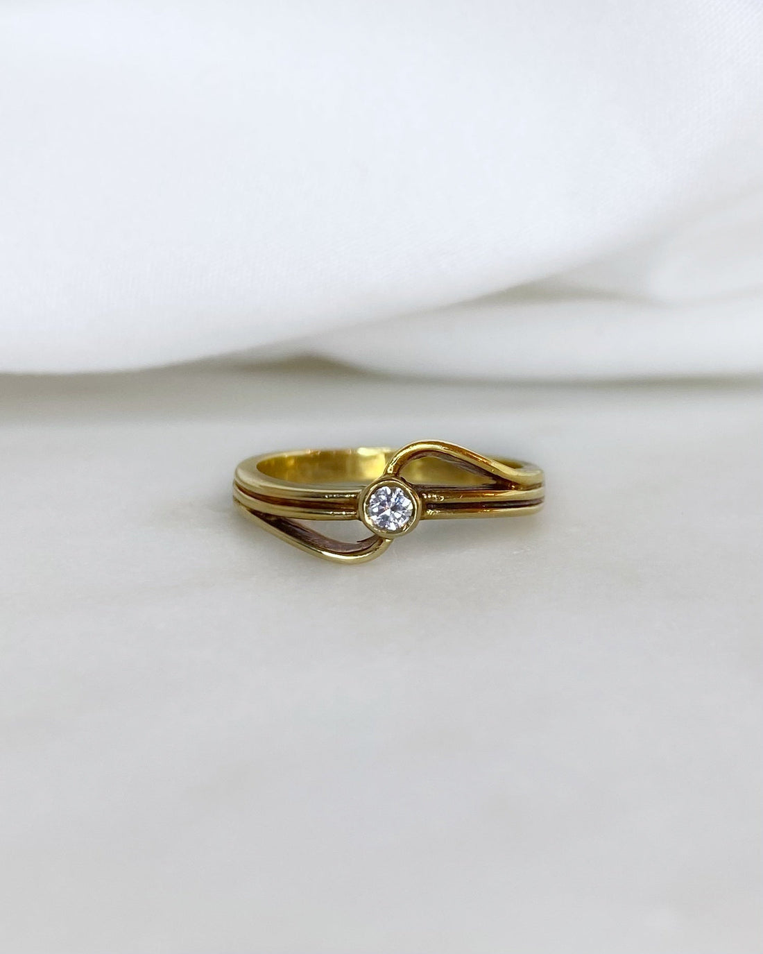 Bague Tourbillon Diamants &quot;Emilia&quot; - Elliade Paris