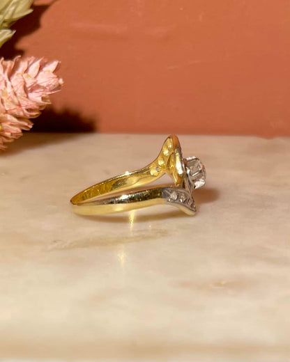 Bague Vintage Tourbillon 13 Diamants 0,45 carat &quot;Jamila&quot;