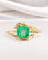 Bague Tourbillon Émeraude 0.90 carat "Noémie" - Elliade Paris