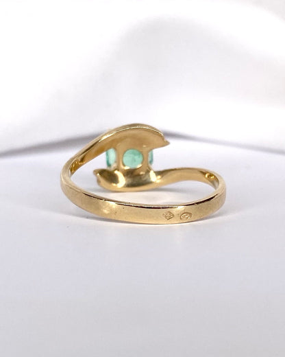 Bague Tourbillon Émeraude 0.90 carat "Noémie" - Elliade Paris