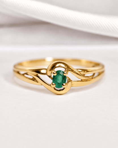 Bague Tourbillon Émeraude "Chiara" - Elliade Paris