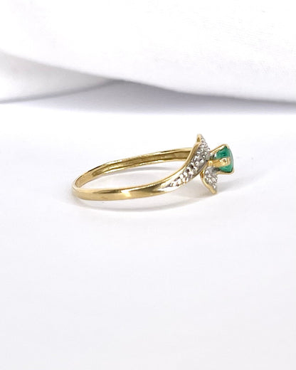 Bague Tourbillon Émeraude "Iseult" - Elliade Paris