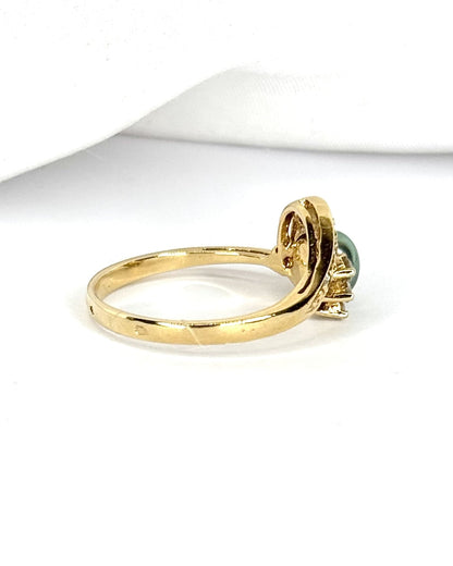 Bague Tourbillon Perle Tahitienne &amp; Diamants "Hina" - Elliade Paris