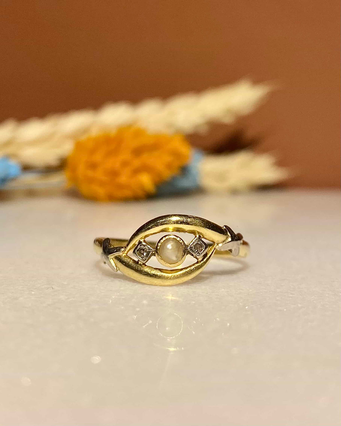 Bague Trilogie Perle &amp; Diamants &quot;Mariah&quot;