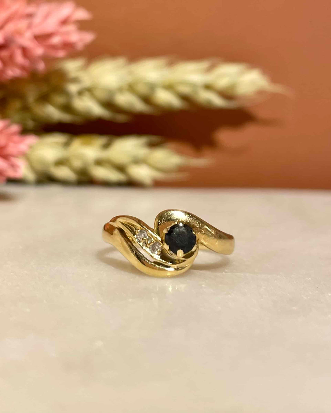 Bague Tourbillon Pinky Saphir & Diamants "Ola"