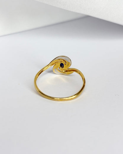 Bague Tourbillon Saphir &quot;Lamia&quot; - Elliade Paris