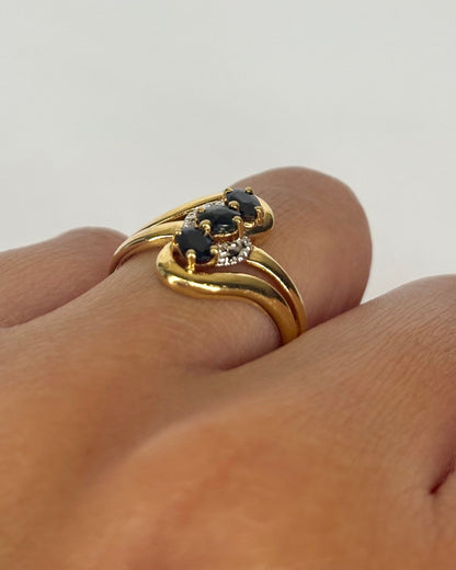 Bague Tourbillon Saphirs 0.30 ct &quot;Odette&quot; - Elliade Paris