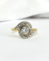 Bague Tourbillon Style Art Nouveau Diamants 0.67 carat "Alexandra" - Elliade Paris