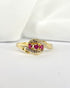 Bague Tourbillon Trilogie Rubis 0.30 carat "Hortense" - Elliade Paris