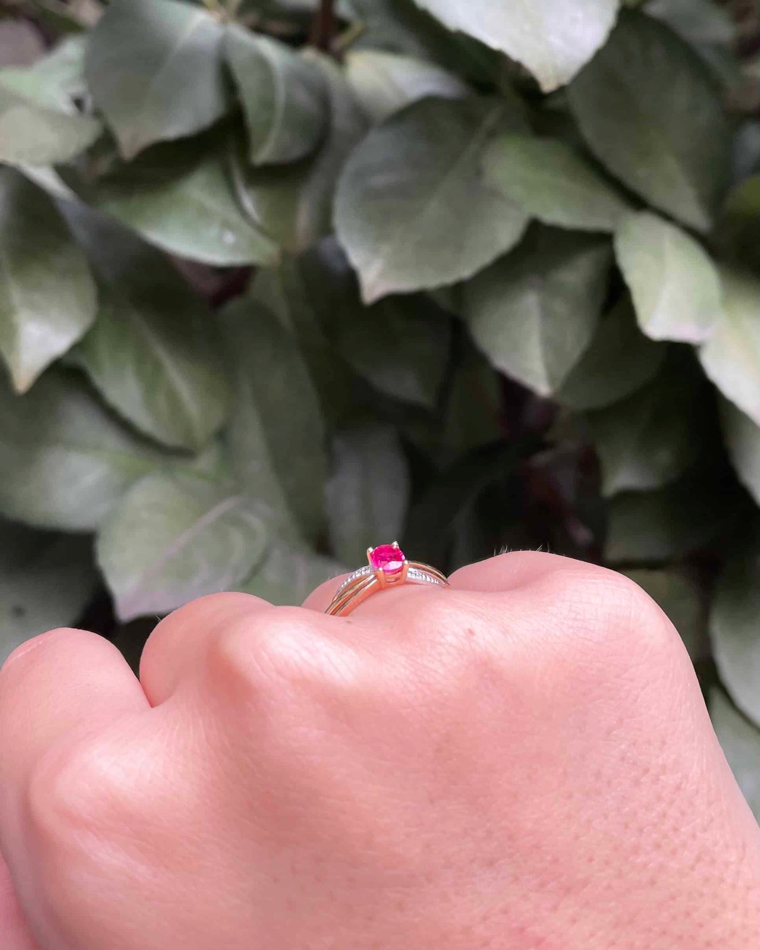 Bague Tourbillon Rubis 0.35 carat &amp; Diamants &quot;Reece&quot;