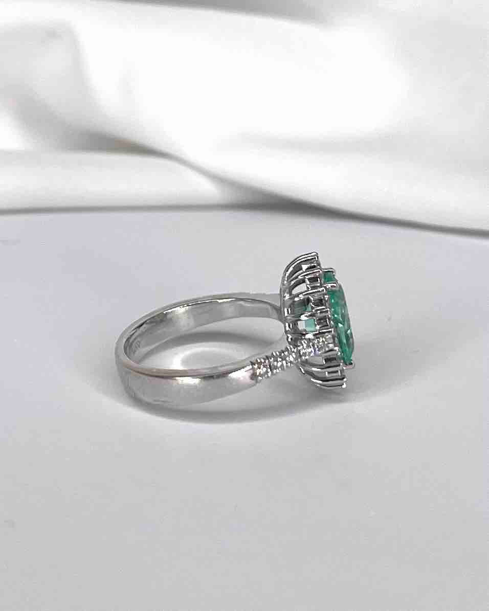 Bague Tourmaline 1.80 carat &amp; Diamants 0.56 carat "Sasha" - Elliade Paris