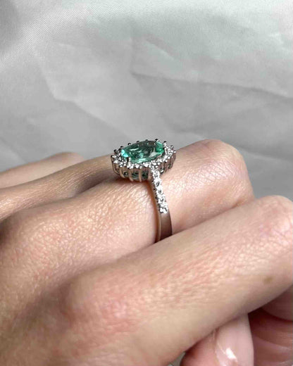 Bague Tourmaline 1.80 carat &amp; Diamants 0.56 carat &quot;Sasha&quot; - Elliade Paris