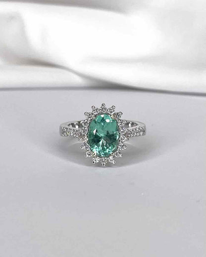 Bague Tourmaline 1.80 carat &amp; Diamants 0.56 carat &quot;Sasha&quot; - Elliade Paris