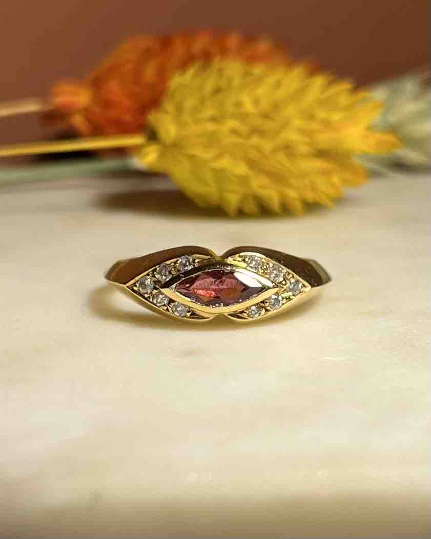 Bague Tourmaline &amp; diamants "Sylia" - Elliade Paris