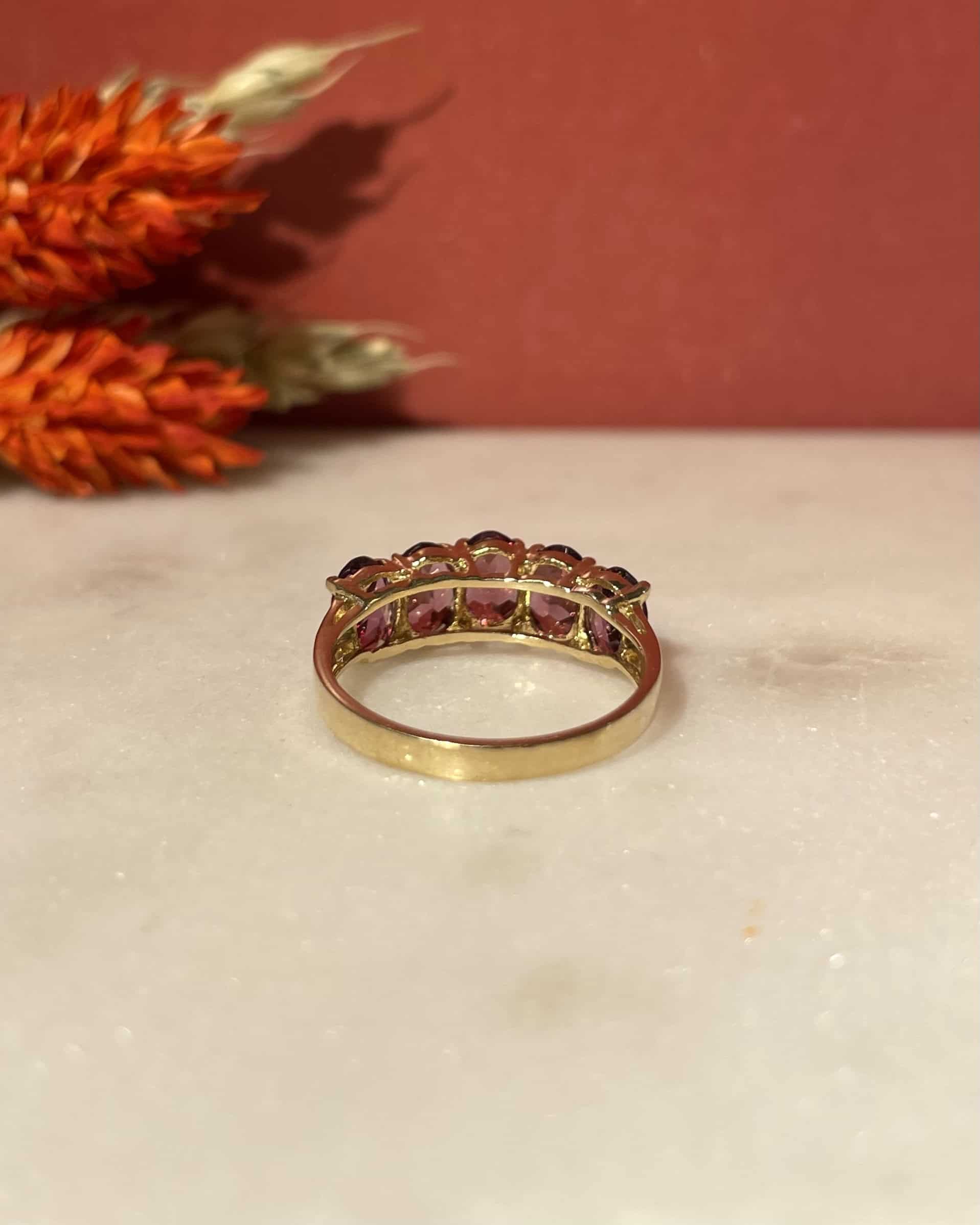 Bague Rivière Grenats 2.40 Carats "Marilou" - Elliade Paris