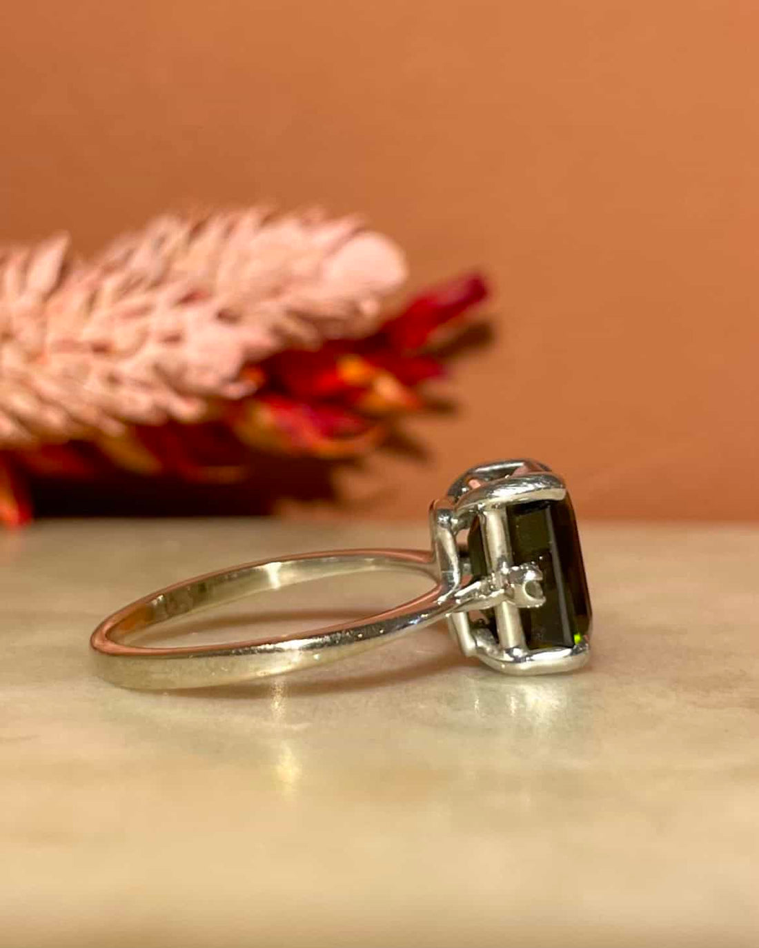 Bague Trilogie Tourmaline 3 carats &amp; Diamants &quot;Layla&quot;