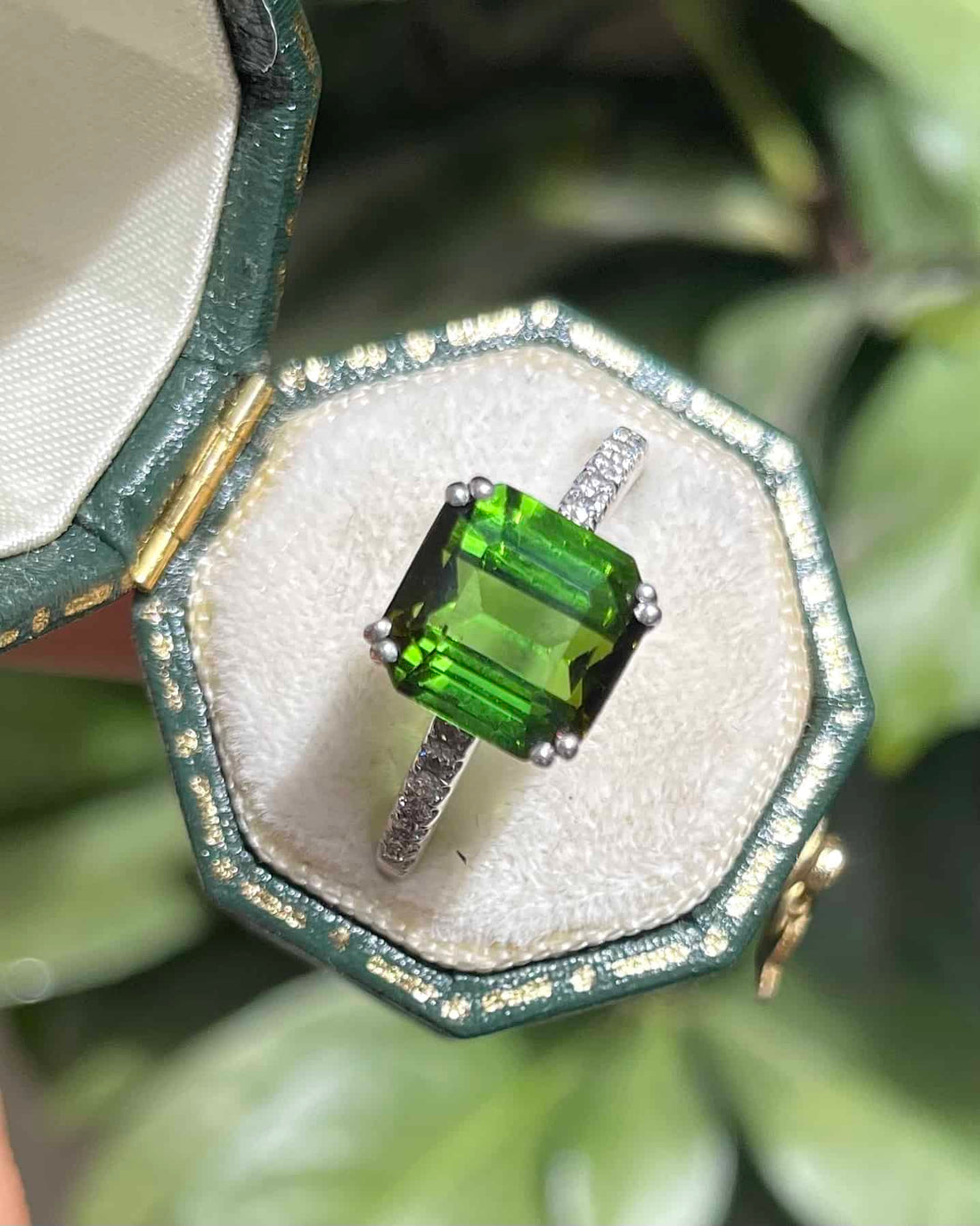 Bague Solitaire Tourmaline 2.50 carats &amp; Diamants &quot;Solara&quot;