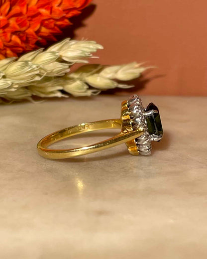 Bague Marguerite Tourmaline &amp; Diamants &quot;Abbie&quot;