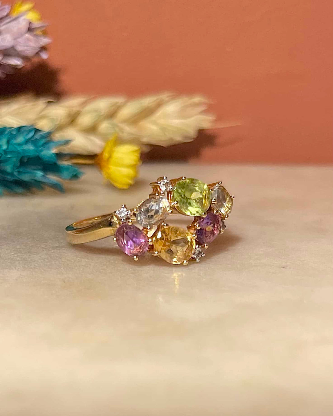 Bague Tutti Frutti & Diamants "Joséphine"